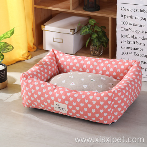 Warm washable rectangle luxury pet dog beds